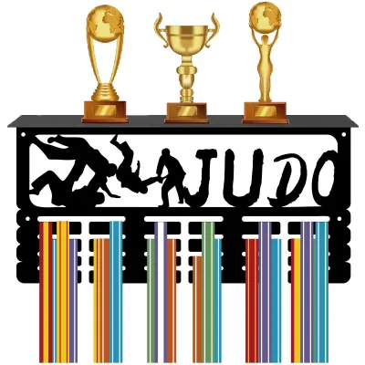 Obrázek produktu pro Držák na medaile pro judo s 24 háčky a podstavou
