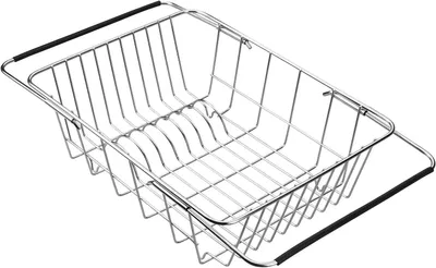 Immagine prodotto di Portascolapiatti - Portaoggetti estensibile - Organizzazione della cucina - Acciaio inossidabile - Da 33 a 42 cm - Boognet