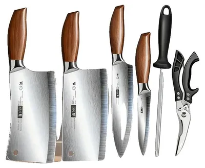 Imagen del producto de Cuchillo para cortar, acero inoxidable, diseño ecológico, juego de 6 piezas