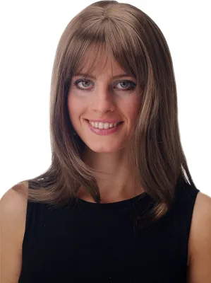 Produktbild von WIG ME UP Perücke lang glatt Pony Braun GFW09-18