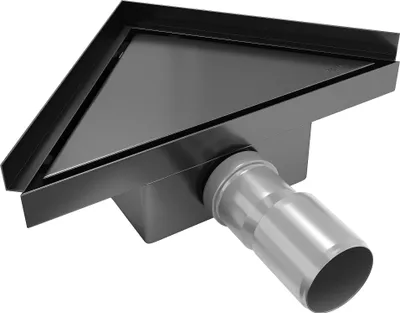 Immagine prodotto di Mexen Flat-T M13 scarico da pavimento triangolare 20 x 20 cm, nero - 1710320