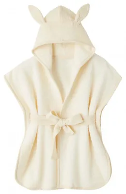 Immagine prodotto di Accappatoio per neonati/bambini con cappuccio in bambù T - 50 x 54 cm - Ecru | by BB&CO