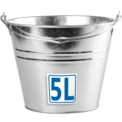 Produktbild von Zinkeimer 5 Liter Ascheeimer Dekoeimer Garteneimer Putzeimer verzinkter Eimer aus Metall Blecheimer