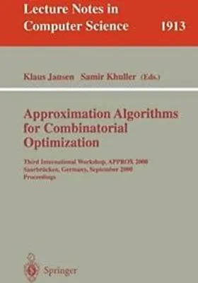 Produktbild von Approximation Algorithms for Combinatorial Optimization