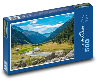 Produktbild von Puzzle 500 Flusstal - martinpuzzle