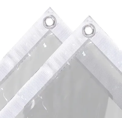Transparente PVC-Planen 4x5 m, 420 g/m², wasserdicht, mit Ösen