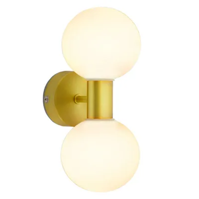 Produktbild von Olucia - AMER - Badezimmer-Wandleuchte - Gold / Weiß