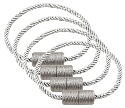 Magnetische Gardinenhalter, 4 Stück, weiß, 48 cm