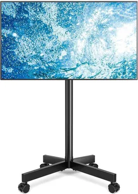 Produktbild von Unyqoos Verstellbare mobile TV-Stand mit Rollen für 23-65 Zoll Fernseher, höhenverstellbar, neigbar, mit Kabelmanagement