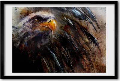 Produktbild von Bild 60x40 MDF-Rahmen, Wandkunst Adler