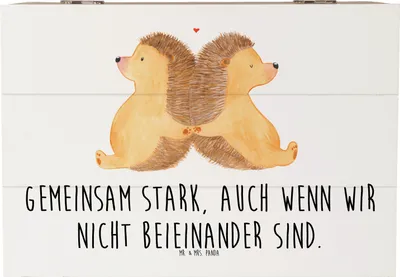 Produktbild von Mr. & Mrs. Panda Schatulle Trennung von den Eltern 22 x 15 cm - Weiß - Geschenk, Trost, Trostspender, Zuversicht, Holztruhe, Mutmacher, Neuanfang, Herausforderungen, Box