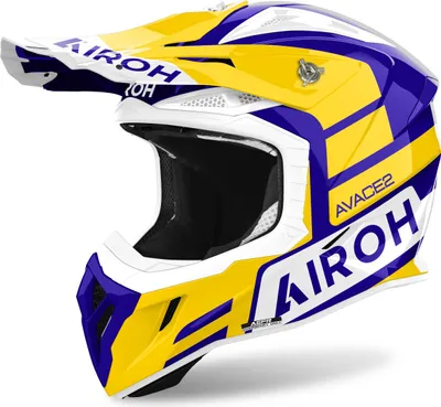 Zdjęcie produktu dla Kask motocrossowy Airoh Aviator Ace 2 Sake, żółty/niebieski/biały, M (57/58)
