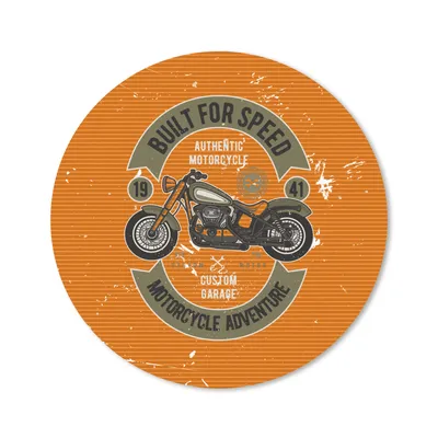 Produktbild von MuchoWow® Mauspad Mousepad Vintage - Motor - Orange 50x50 cm - Mousepads - Maus Mat - Pad - Mausunterlage - Vinyl