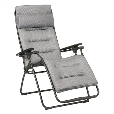 Produktbild von Lafuma Relaxsessel Futura, Be Comfort®, klappbarer Gartenstuhl, verstellbar, 117 x 83 x 70 cm, Stahl / Polyester / PVC, grau