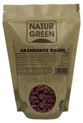 Produktbild von Naturgreen Arandanos Rojos Deshidratados 125g