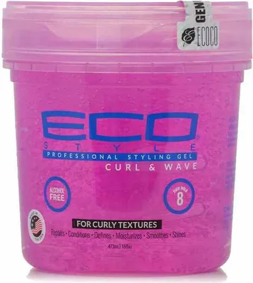 Produktbild von Eco Style Curl & Wave Styling Gel (PINK) 473ml 16oz