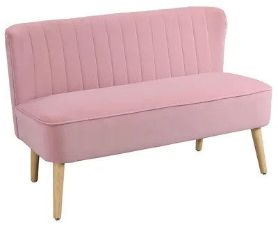 Produktbild von Sofa 2-Sitzer Stoffsofa Couch Polstersofa Loungesofa breit Rosa