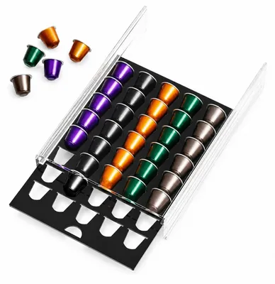 Obrázok produktu pre Solidchoice – Priehľadný držiak na kapsule Nespresso s kapacitou 40 kusov