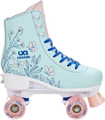 CROXER - Retro rolschaatsen voor kinderen en volwassenen - ABEC-7 lagers, PU wielen - Alessa Black/Mint, 38 (24 cm
