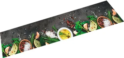 Produktbild von Küchenteppich Waschbar Gewürze 60x300 cm Samt