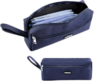Produktbild von Federmäppchen kompakt Oxford Stoff, 21x6x8,5 cm, für Schule und Büro