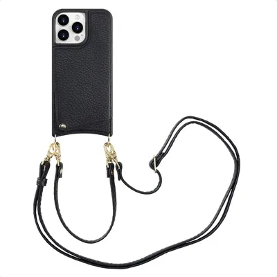 Produktbild von Selencia Nova HandyHülle mit Kordel und Kartenhalter iPhone 15 Pro Max - Schwarz