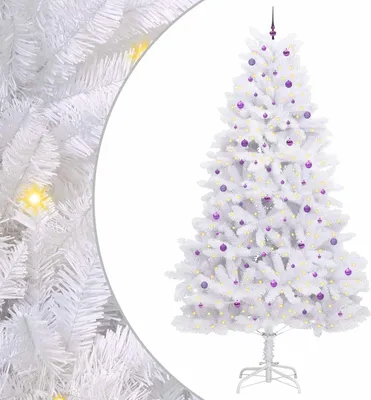 Produktbild von Künstlicher klappbarer Weihnachtsbaum Weiß 300 cm PVC und Stahl