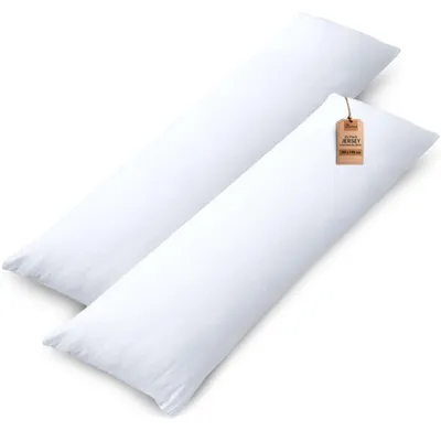 Produktbild von NatureMark Jersey Kissenbezüge – 100% Baumwolle – Weiß 40x145
