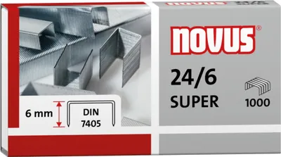 Produktbild von NOVUS Heftklammer 040-0026 24/6 Super verzinkt 1.000 St./Pack.