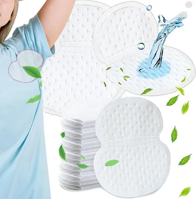 Imagen del producto de Almohadillas autoadhesivas para el antebrazo, 100 unidades, sin olor, protección contra las manchas de sudor, para uso diario