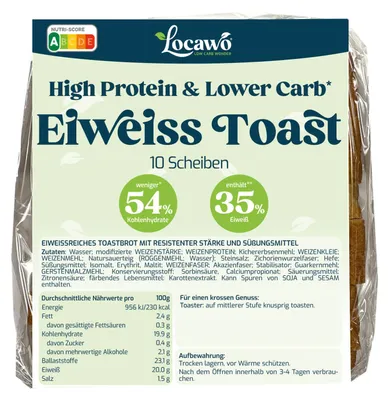 Produktbild von Locawo Low Carb Eiweiss Toast | Proteinbrot 400g