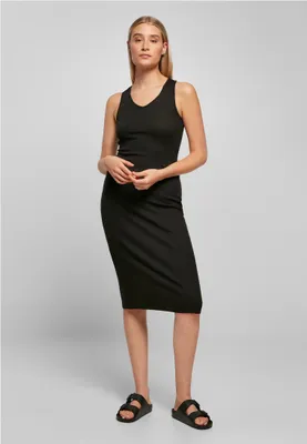Zdjęcie produktu dla Urban Classics Ladies - RIB Midi Kleid schwarz - 3XL