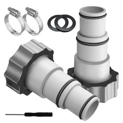 Obrázek produktu pro 2PCS adaptér bazénové hadice, adaptér A a typ B pro bazén Intex, adaptér bazénové hadice, adaptér hadice pro čerpadlo, 2 kusy adaptér bazénu 32 až 38, 32-38mm