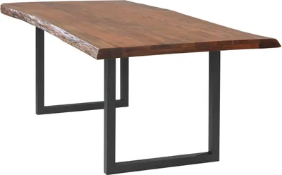 Produktbild von Esstisch - Akazie massiv lackiert - Metallgestell - 160 x 90 cm