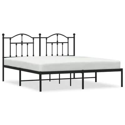Immagine prodotto di vidaXL Struttura letto con testiera in metallo nero 160x200 cm