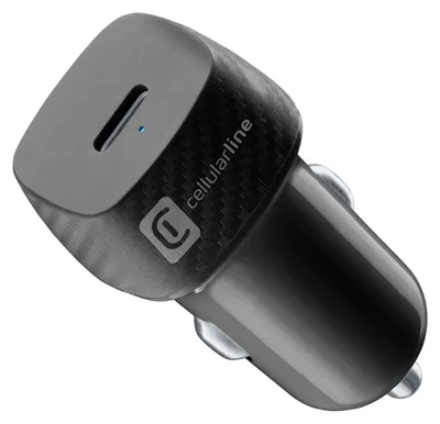 Produktbild von Cellularline USB-C Car Power 20W, Auto, Zigarettenanzünder, Schwarz