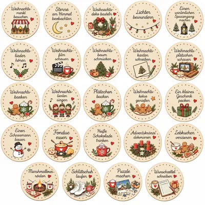 Produktbild von Adventskalender Paare 2026 24 Weihnachtsideen aus Holz JEDEN TAG ZEIT ZU ZWEIT