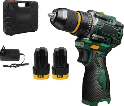 Immagine prodotto di Trapano a batteria, motore brushless, 23 impostazioni di coppia regolabili, 2 batterie