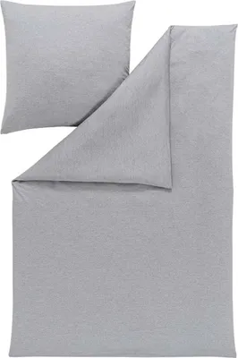 Produktbild von Estella Atelier - Mako-Interlock-Jersey Bettwäsche-Garnitur TAKOMA Farbe grau Größe 155x200 + 80x80 cm