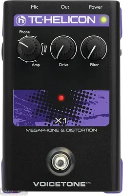 Produktbild von TC Helicon VoiceTone X1 Gesangseffektgerät mit Megaphon, Distortion, Amp Effekten & Phantomspeisung