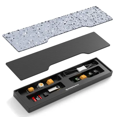 Produktbild von MAMBASNAKE Ergonomische Handballenauflage für Tastatur aus Aluminium – Schwarz
