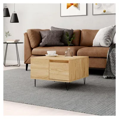 Produktbild von Beistelltisch 55x55x36,5cm Sonoma-Eiche Holzwerkstoff, Metall