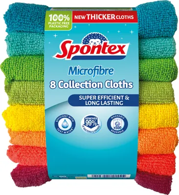 Produktbild von Spontex Mikrofaser Collection Reinigungstuch | Bunte Mikrofasertücher für viele