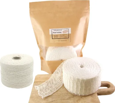 Produktbild von Fleischnetz 150mm / 50m + Wurstgarn 400m - Schinkennetz, Räuchernetz, Küchengarn, Kochgarn
