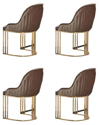 Produktbild von Stühle Esszimmerstühle Set Esszimmer Gruppe Essgarnitur Stuhl  4tlg Grau Stoff