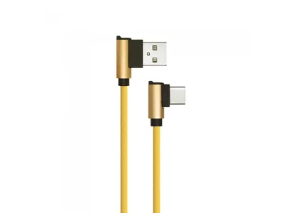 Image de Câble V-tac VT-5362 type C vers USB – Charge rapide 2,4 A – Type L – 1 mètre – Or