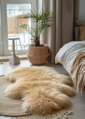 Zdjęcie produktu dla Skóra owcza, 120-130 cm, do dekoracji
