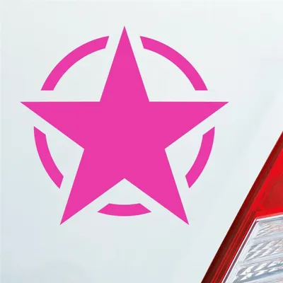 Produktbild von Auto Aufkleber US Army Stern USA Amerika America 10,2x9,7 cm Pink Sticker Heckscheibenaufkleber