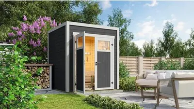Produktbild von Gartenhaus weka Batu 1 200 x 207,4 cm anthrazit