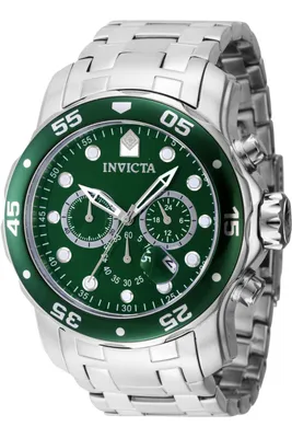 Obrázok produktu pre Invicta Pro Diver 47559 - Pánske Náramkové Hondiky - Quarz - Nerezová oceľ  s zeleným ciferníkom - 48mm